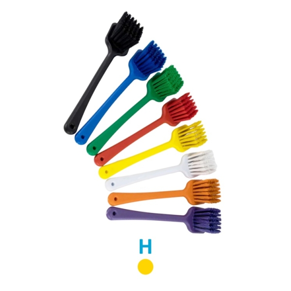 Caprichem products - Hygiene Long Handle Scrub Brush - Hard - Yellow EACH