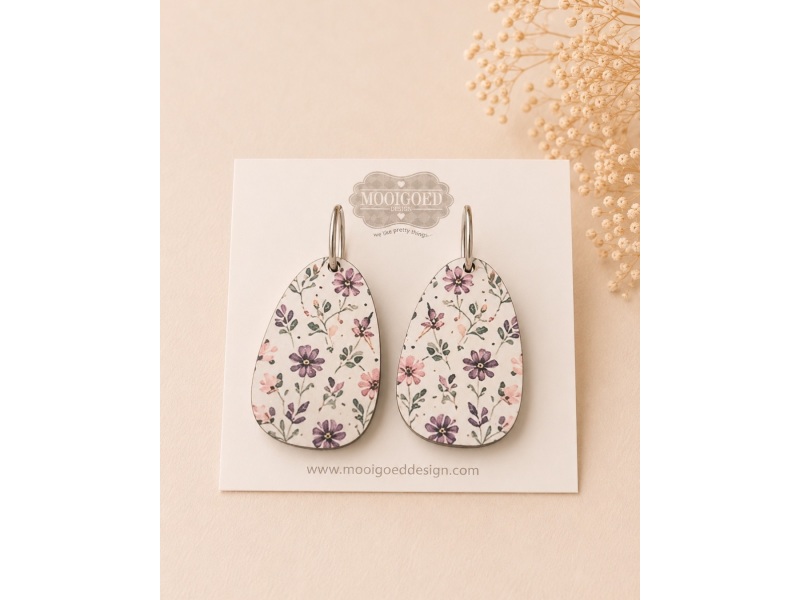Violet Horizon – Petal Drop Earrings