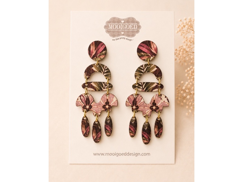 Violet Horizon – Boho Chandelier Earrings