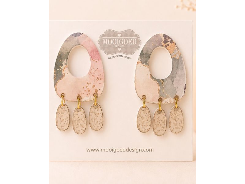 Violet Horizon – Statement Drop Earrings