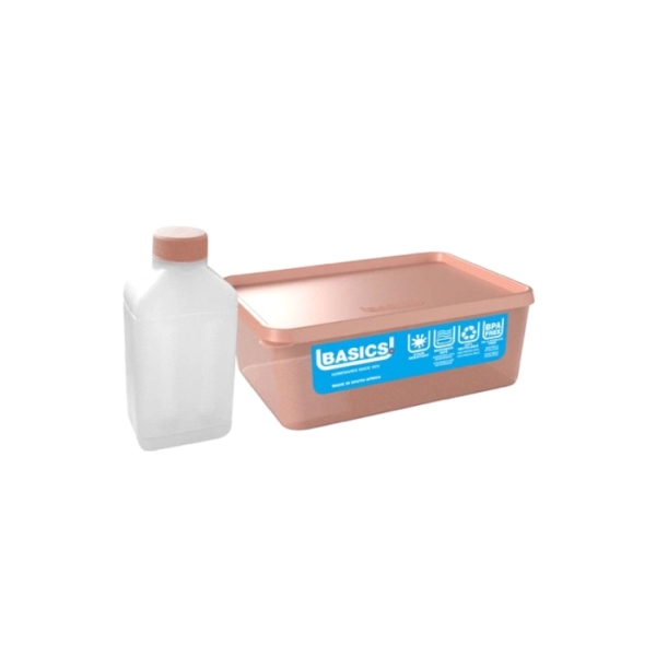 Related Products - Lunch Box 800ml + Bottle Peach P/SET