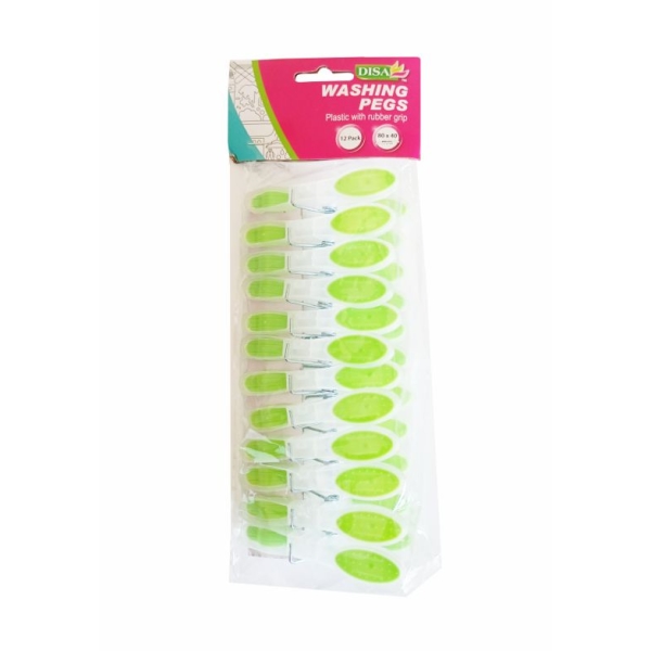Related Products - Washing Pegs Plastic Rubber Grip 80mm 12 Pack P/PACK