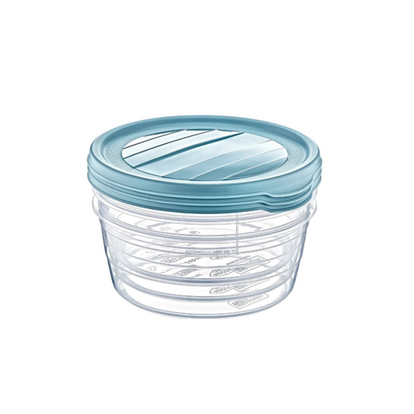 Caprichem Product - Round Trend Storage Box 1.1l Set Of 3 P/SET