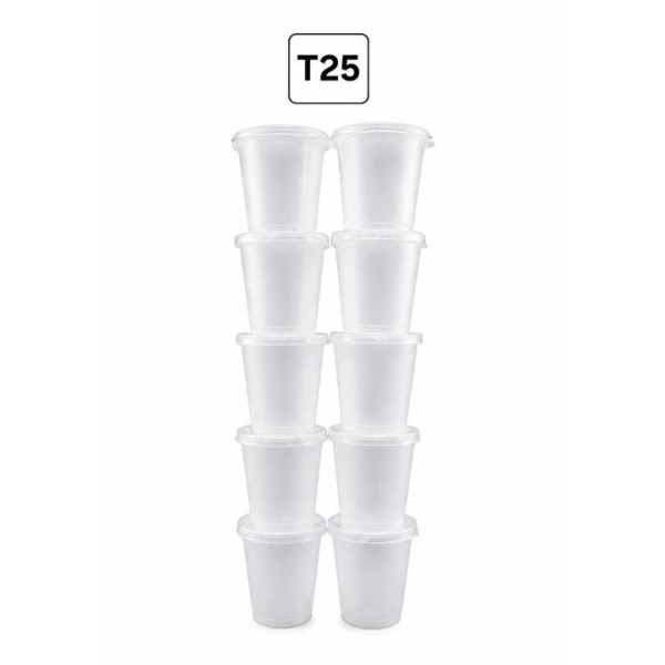 Related Products - Plastic Cup With Snap On Lid - 10 X 25ml P/PACK