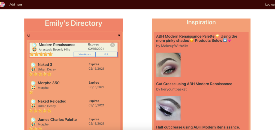 Screenshot of PanIt home page