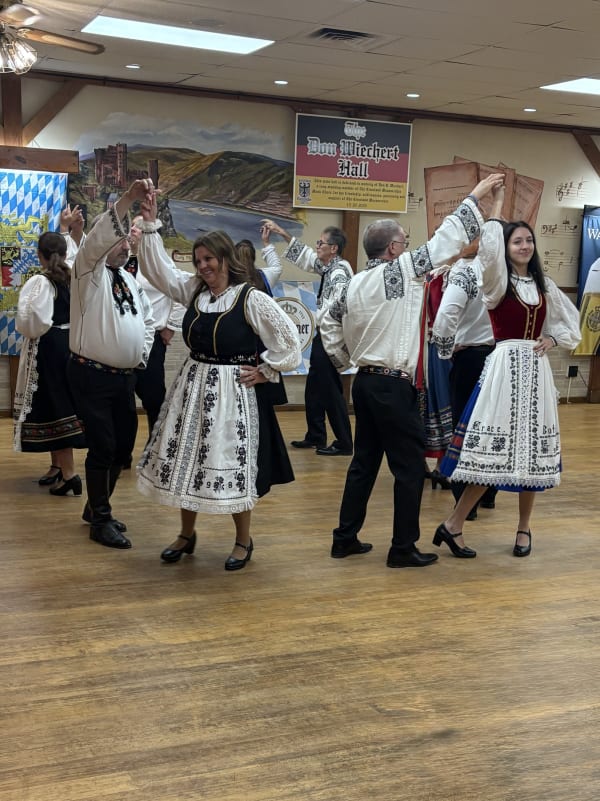 Couples from the Cleveland Saxon Dance Group