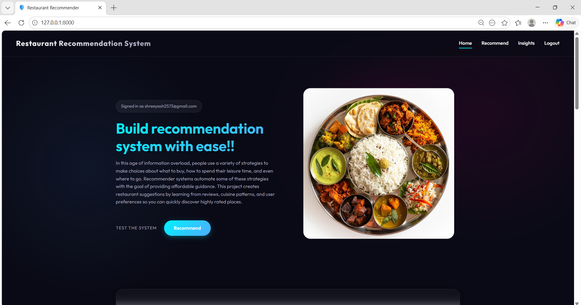 Restaurant Recommendation System