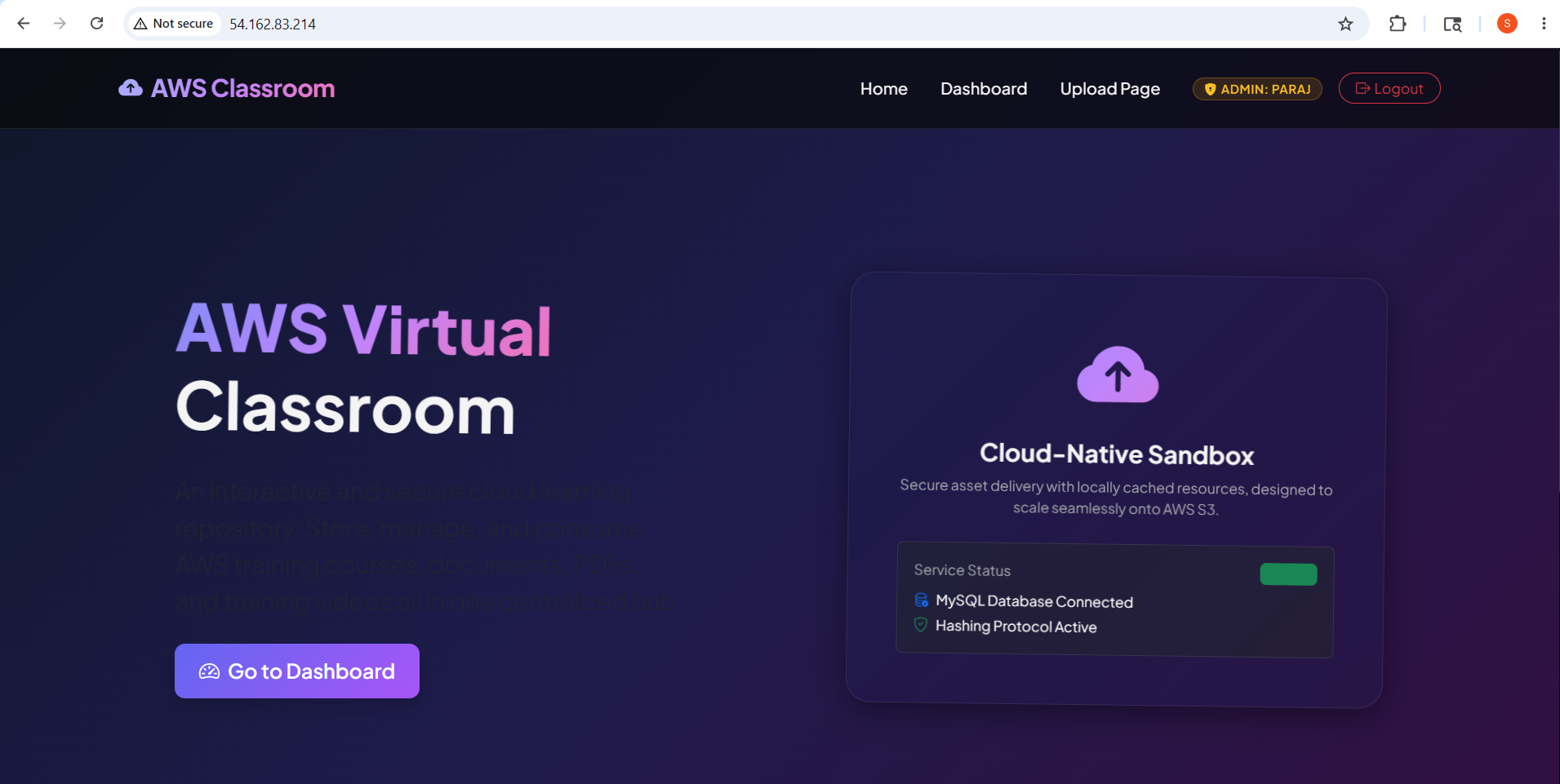 AWS-Hosted Virtual Classroom & Learning Platform