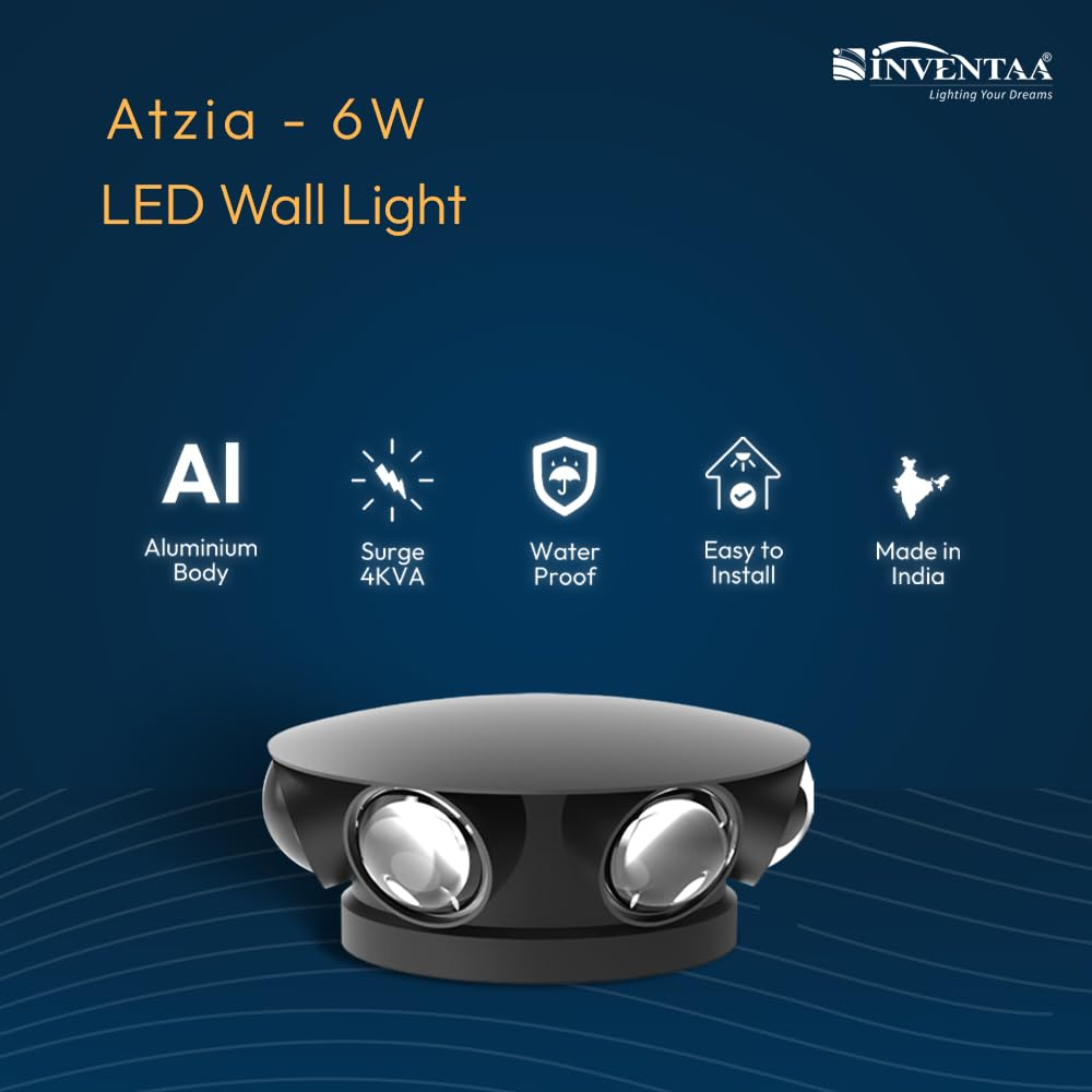 Atzia 6W Round LED Waterproof Wall Light image 5