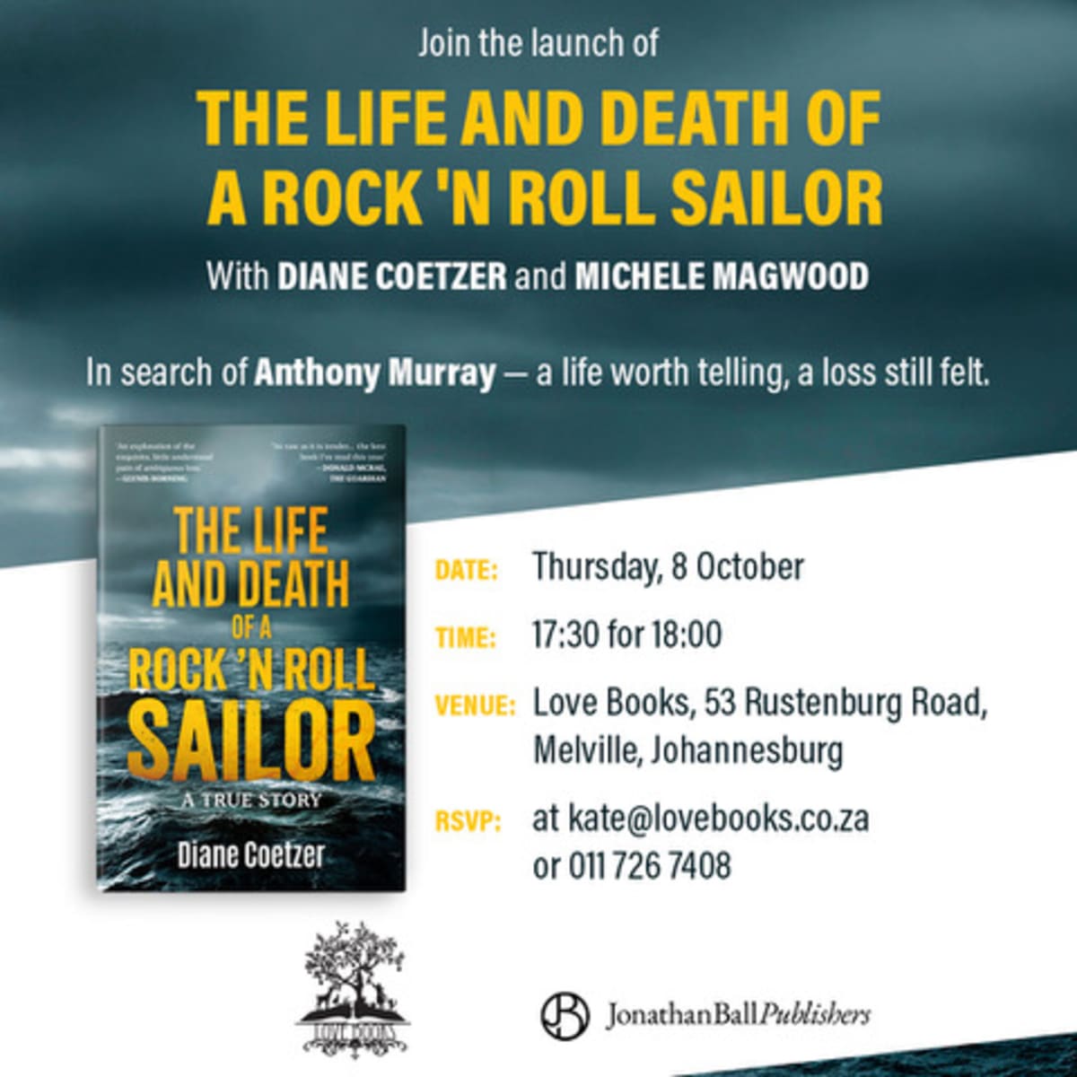 Book Launch: The Life and Death of a Rock 'n Roll Sailor
