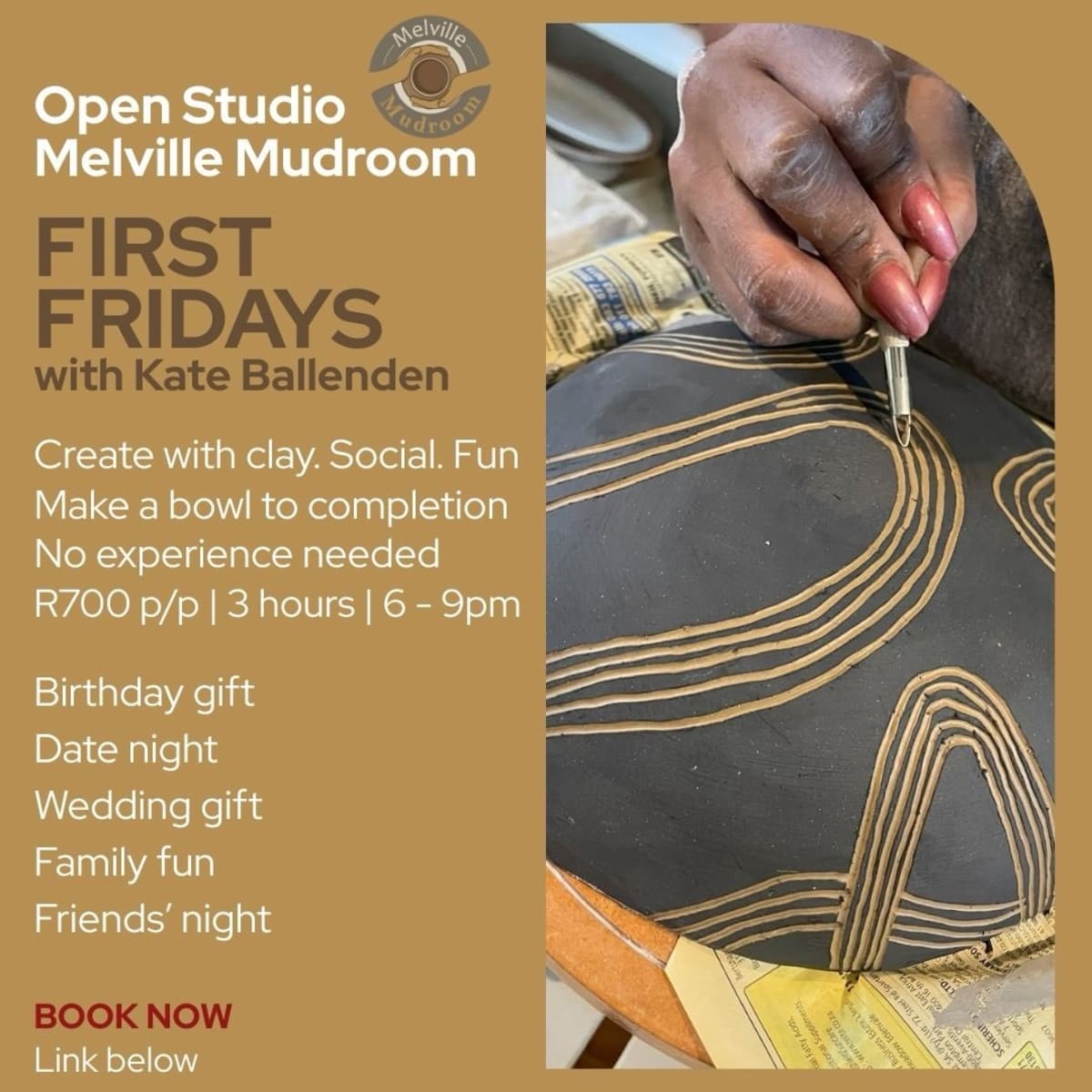 First Friday Clay Session At Melville Mudroom