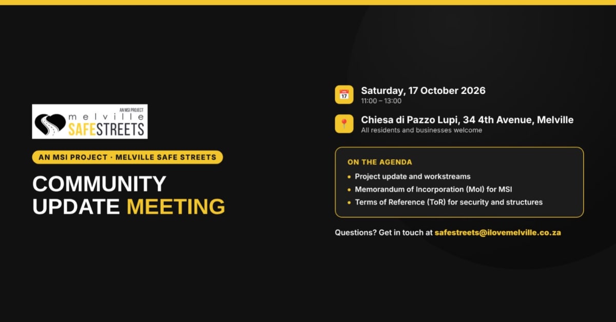 Melville Safe Streets Community Update Meeting