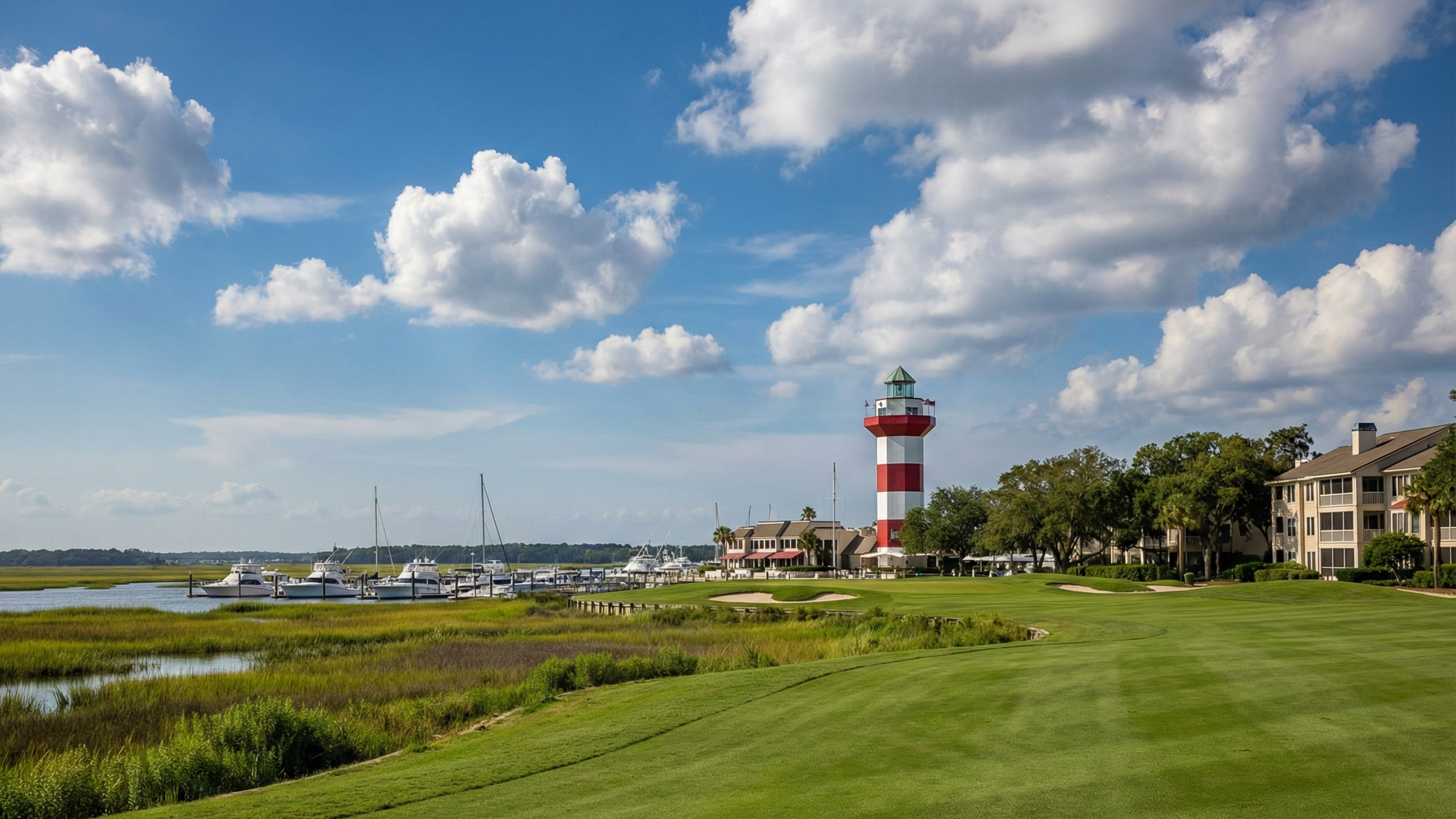 Harbour Town Golf Links with lighthouse at Sea Pines, Hilton Head Island