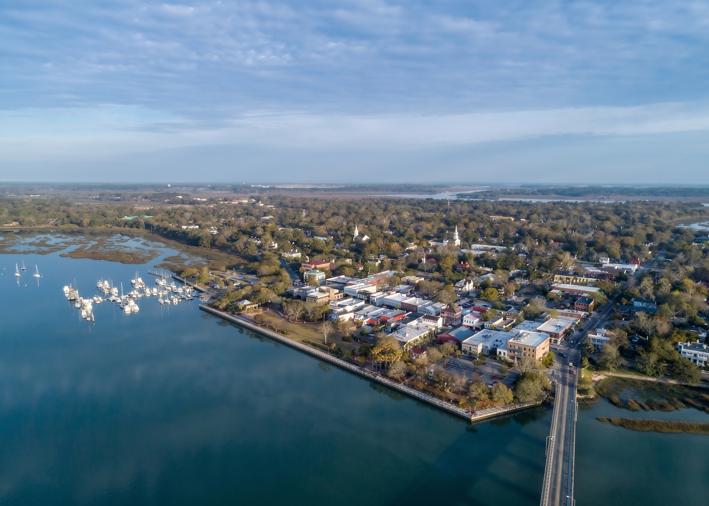 Sea Islands of coastal South Carolina aerial view
