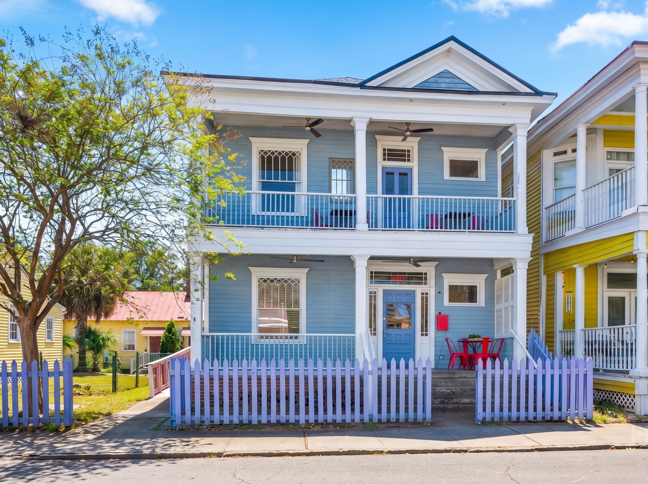 Thomas Square Starland District with restored Victorian homes and arts venues