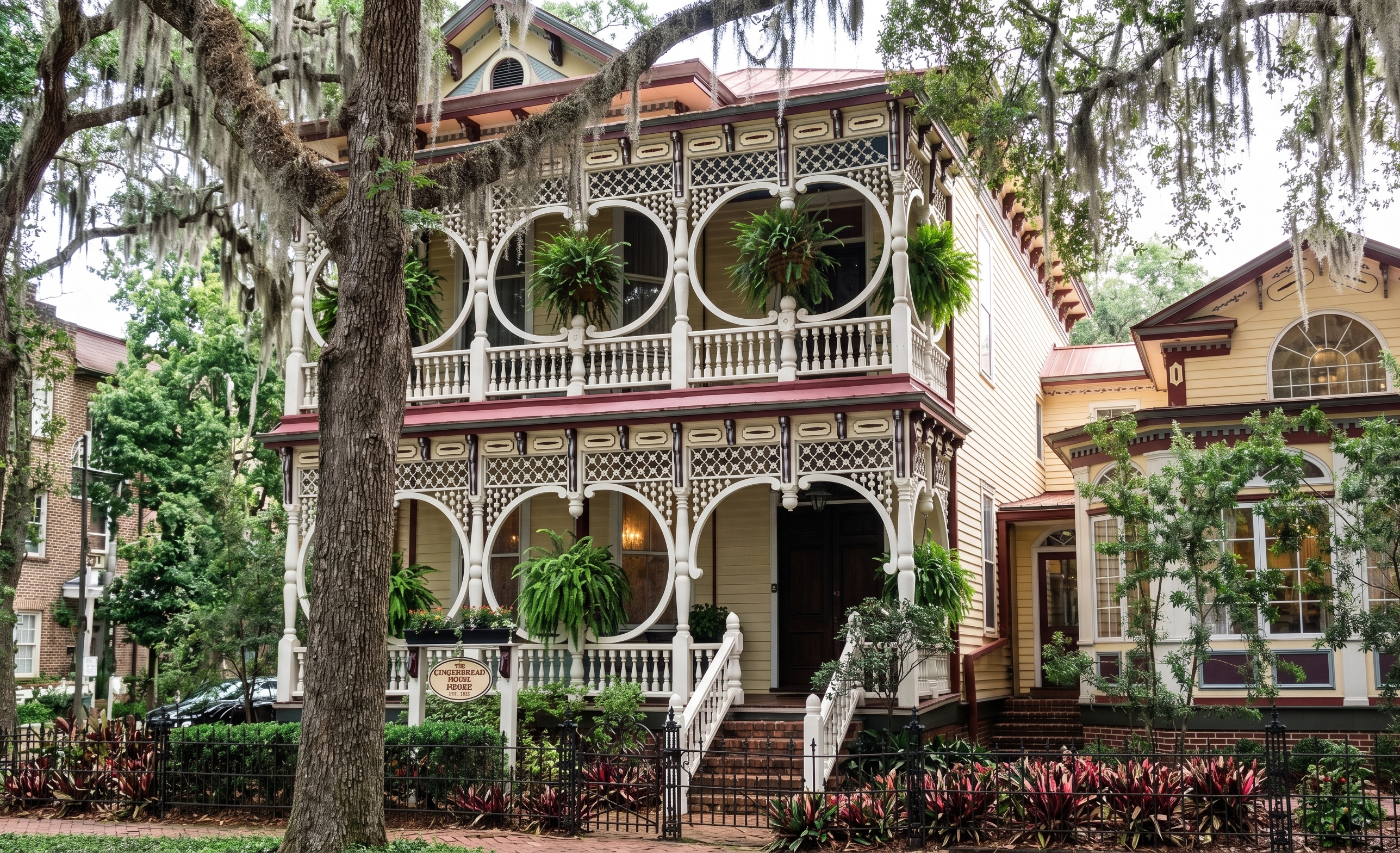Victorian District Savannah with painted-lady Queen Anne homes