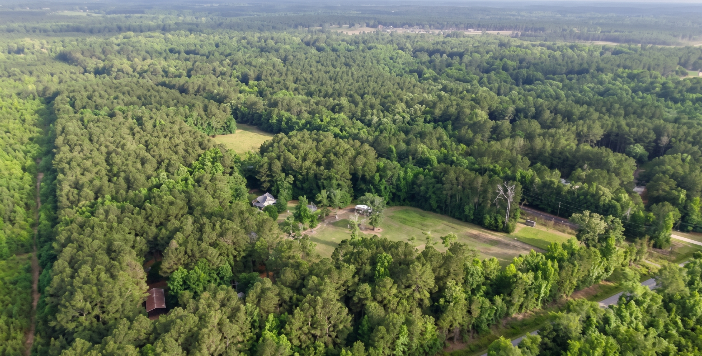 Aerial view of a Jasper County, South Carolina community
