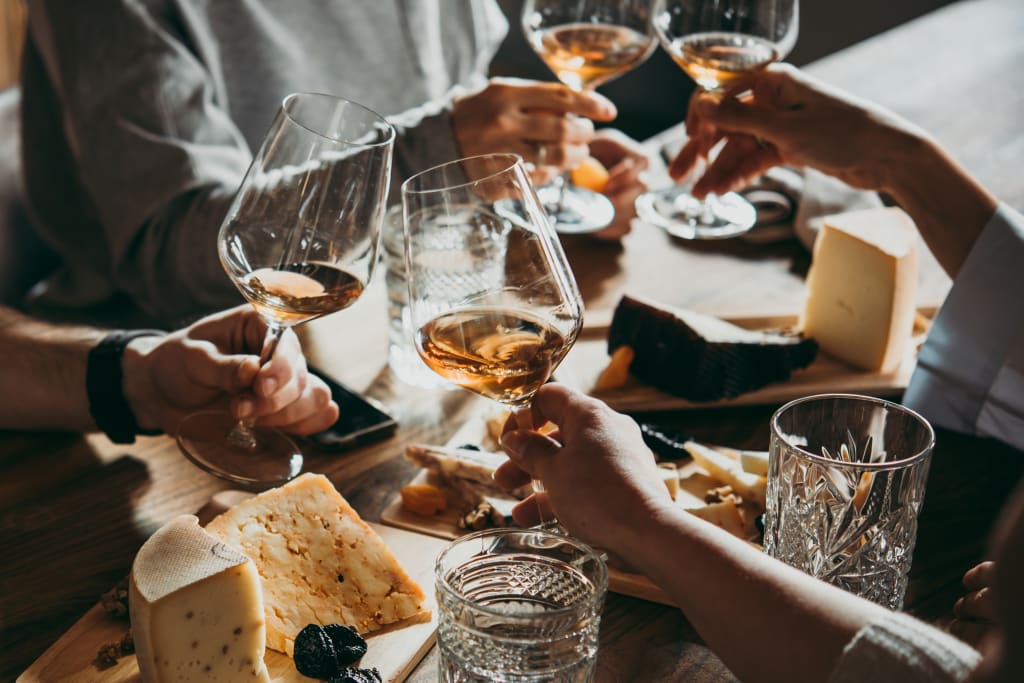 Orange wine is known for its versatility with different foods.