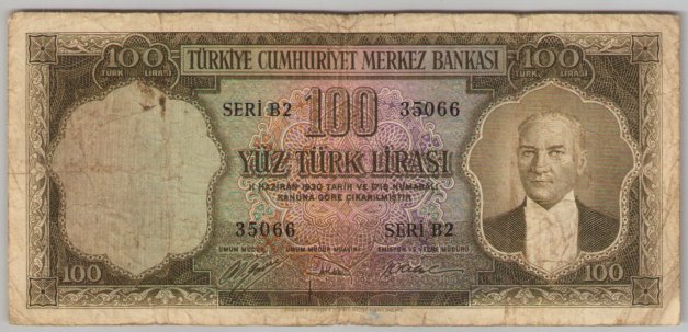 PAPYONLU 100 LIRA - DEĞERLİ TERTİP fotoğraf 1