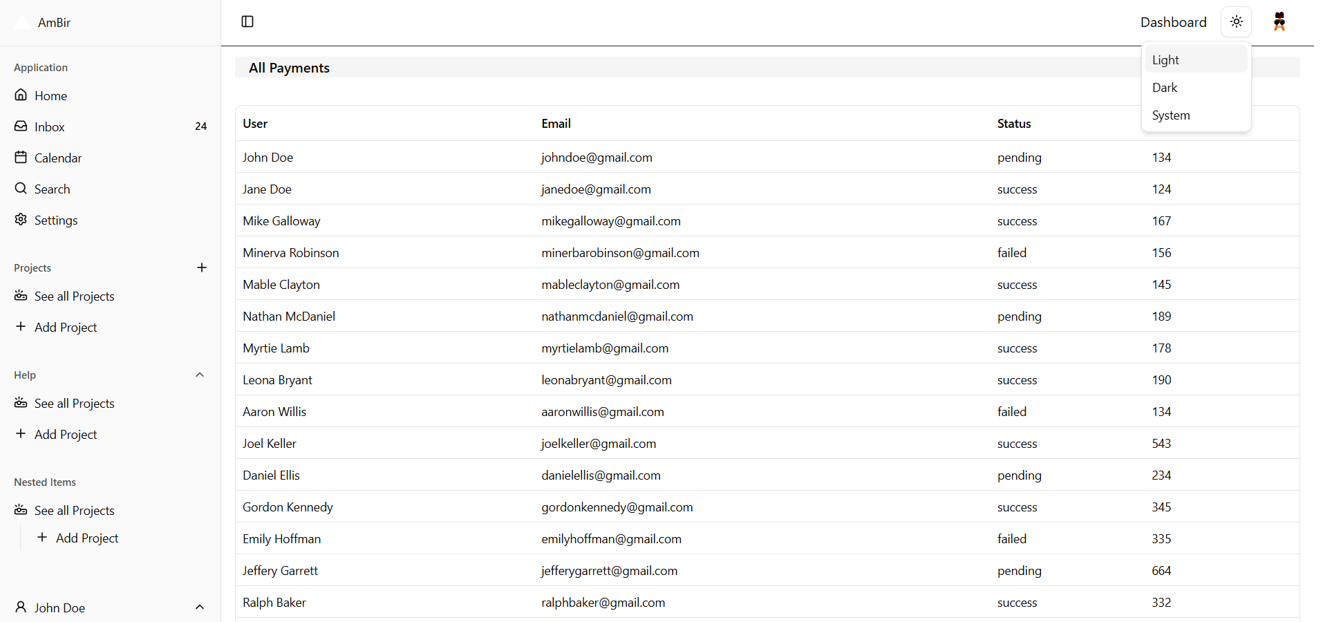 GitHub - ambir513/dashboard-shadcn-ui: Open source project - dashboard ...