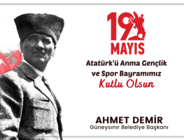 Başkan Demir’in 19 Mayıs Atatürk’ü Anma Gençlik ve Spor Bayramı Mesajı