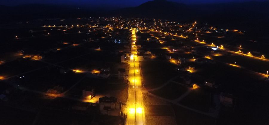 15 Temmuz Caddemiz Medaş tarafından aydınlatıldı.