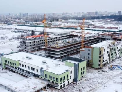 Каркас основного лечебного корпуса инфекционной больницы готов на 100%