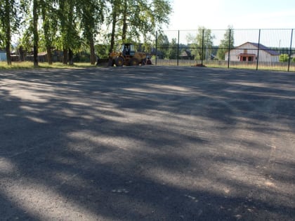 Первый этап строительства спортивно-игровой площадки в микрорайоне Шанхай завершён