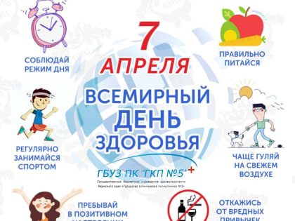 7 апреля этого года отмечается Всемирный день здоровья и 75-летие Всемирной организации здравоохранения