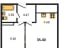 2-к квартира, 35.4 м², 22/25 эт.