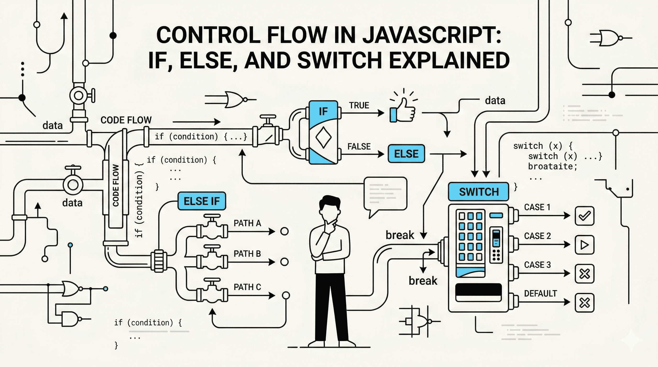 JavaScript Control Flow: If, Else, and Switch Statements | From Scratch