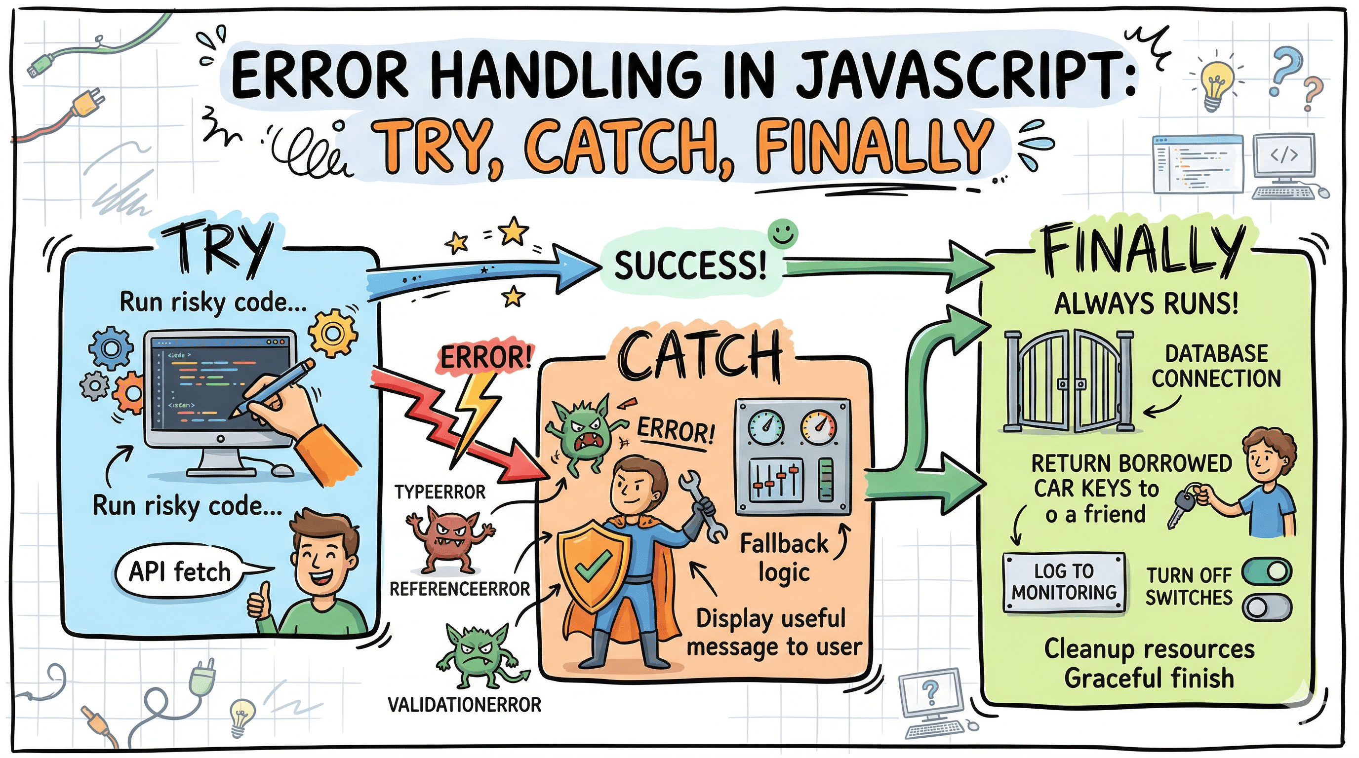 Error Handling in JavaScript: try, catch, finally Explained | From Scratch