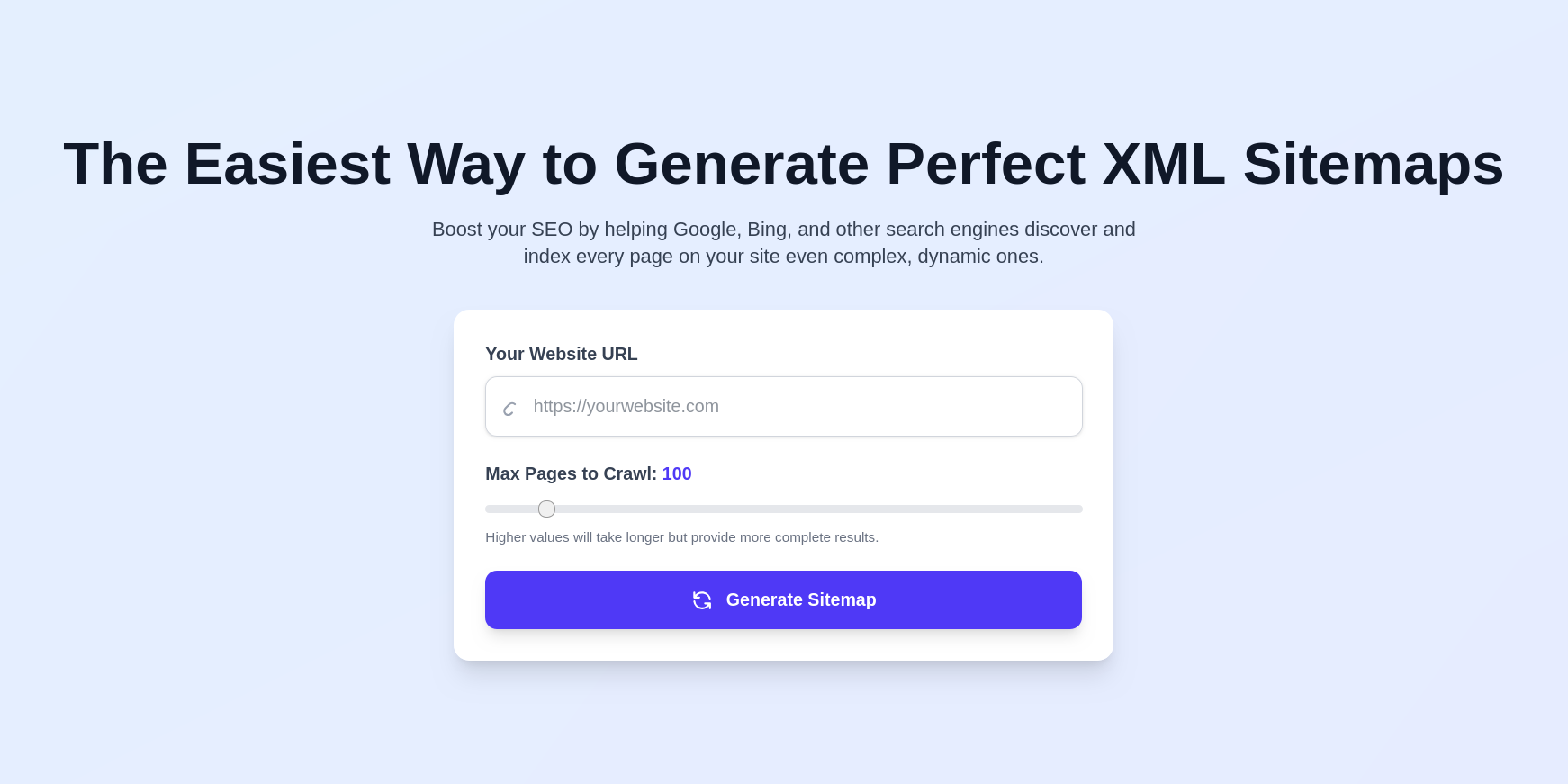 XML Sitemap Generator