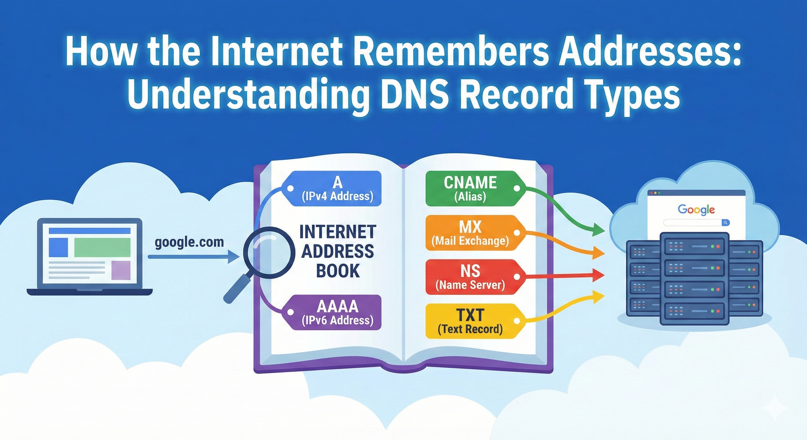How the Internet Remembers Addresses: Understanding DNS Record Types