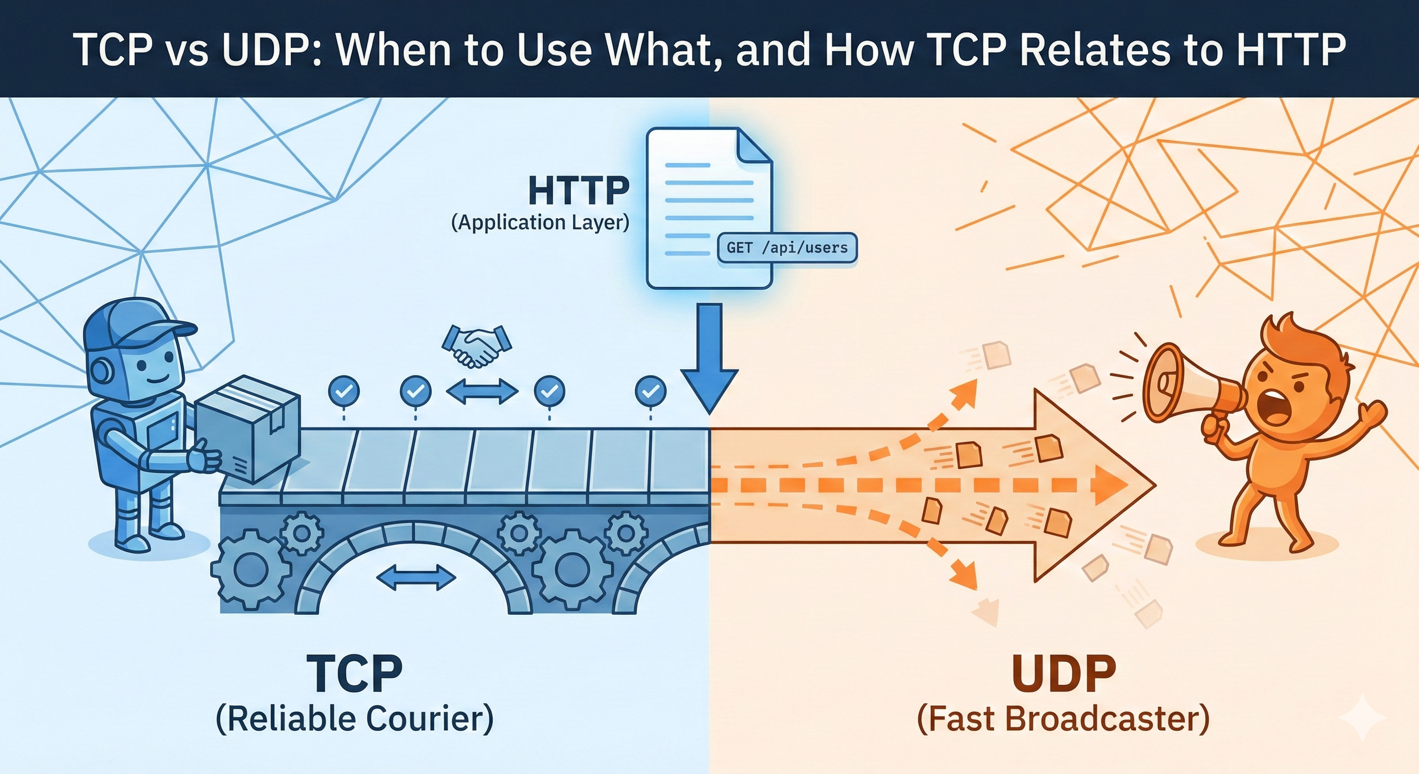 TCP vs UDP: When to Use What, and How TCP Relates to HTTP