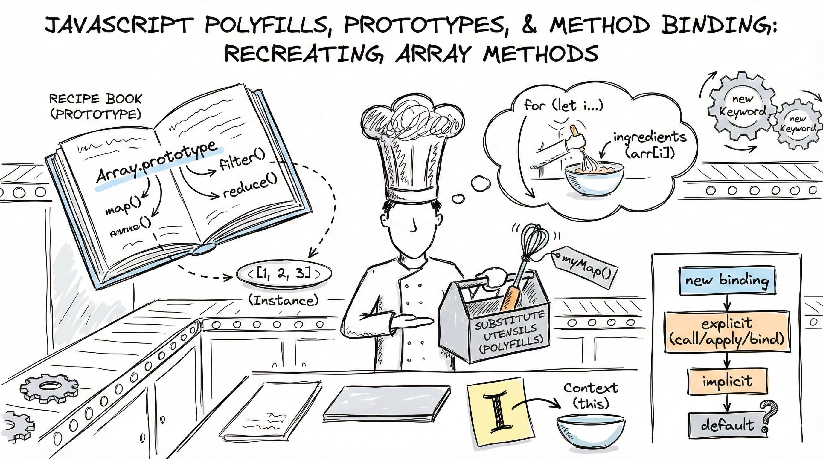 JavaScript Polyfills, Prototypes, and Method Binding: Recreating Array Methods