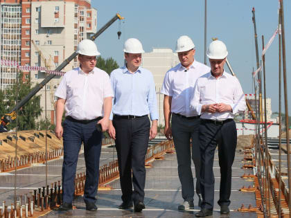 Губернатор проконтролировал ход реконструкции моста через железнодорожные пути по проспекту Ленина в Барнауле