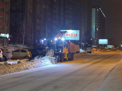 МБУ «Автодорстрой» проводит полный цикл очистки дорог и тротуаров от снега