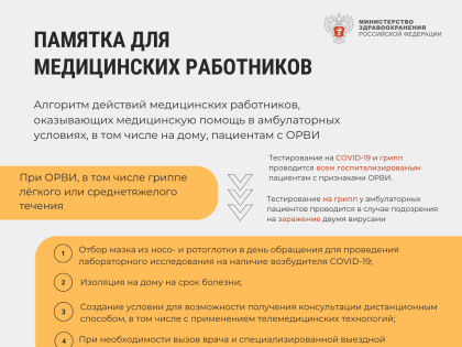 Минздрав России разработал памятку для медицинских работников по проведению дифференциальной диагностики острых респираторных вирусных инфекций