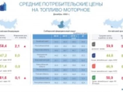 О потребительских ценах на бензин и дизельное топливо  в Алтайском крае в декабре 2022 года