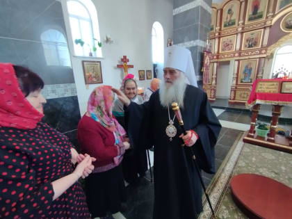 В канун субботы Светлой седмицы Архипастырь совершил богослужение в с. Косиха