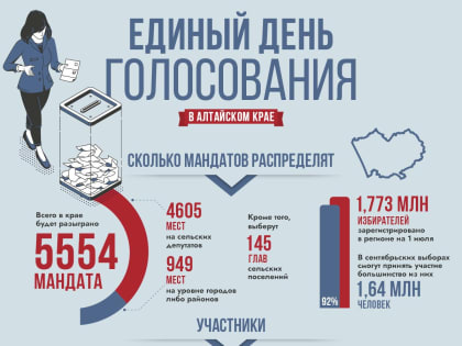 Самая крупная кампания в России. Какие выборы проходят в Алтайском крае в 2022 году: инфографика