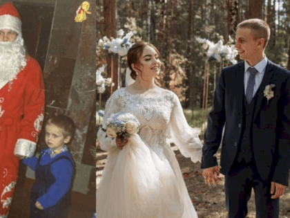 Сибирячка вышла замуж за парня, с которым её в два годика свёл Дед Мороз