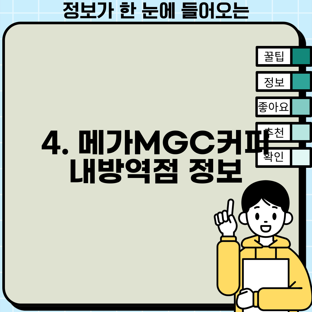 4. 메가MGC커피 내방역점 정보
