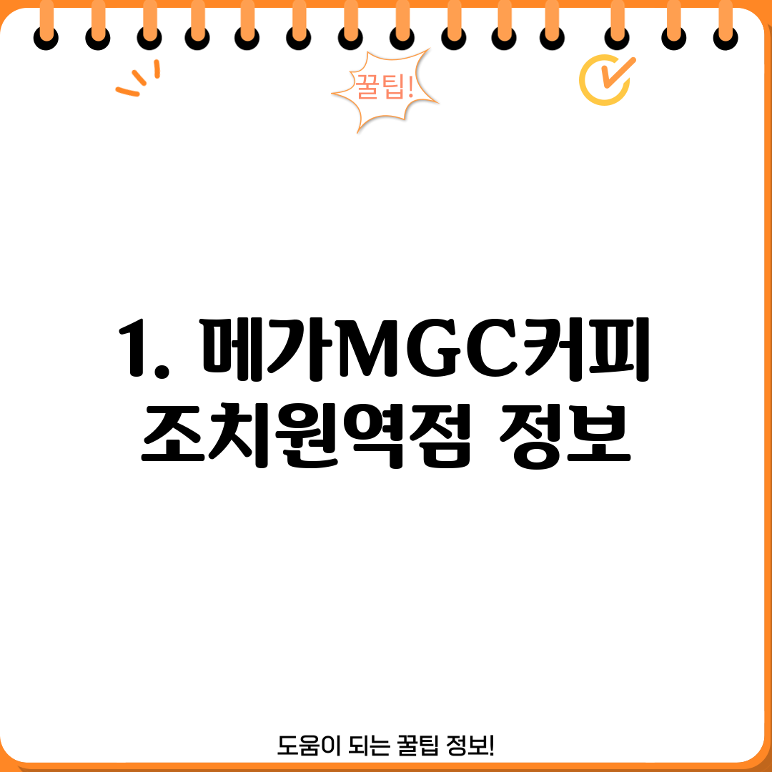 1. 메가MGC커피 조치원역점 정보