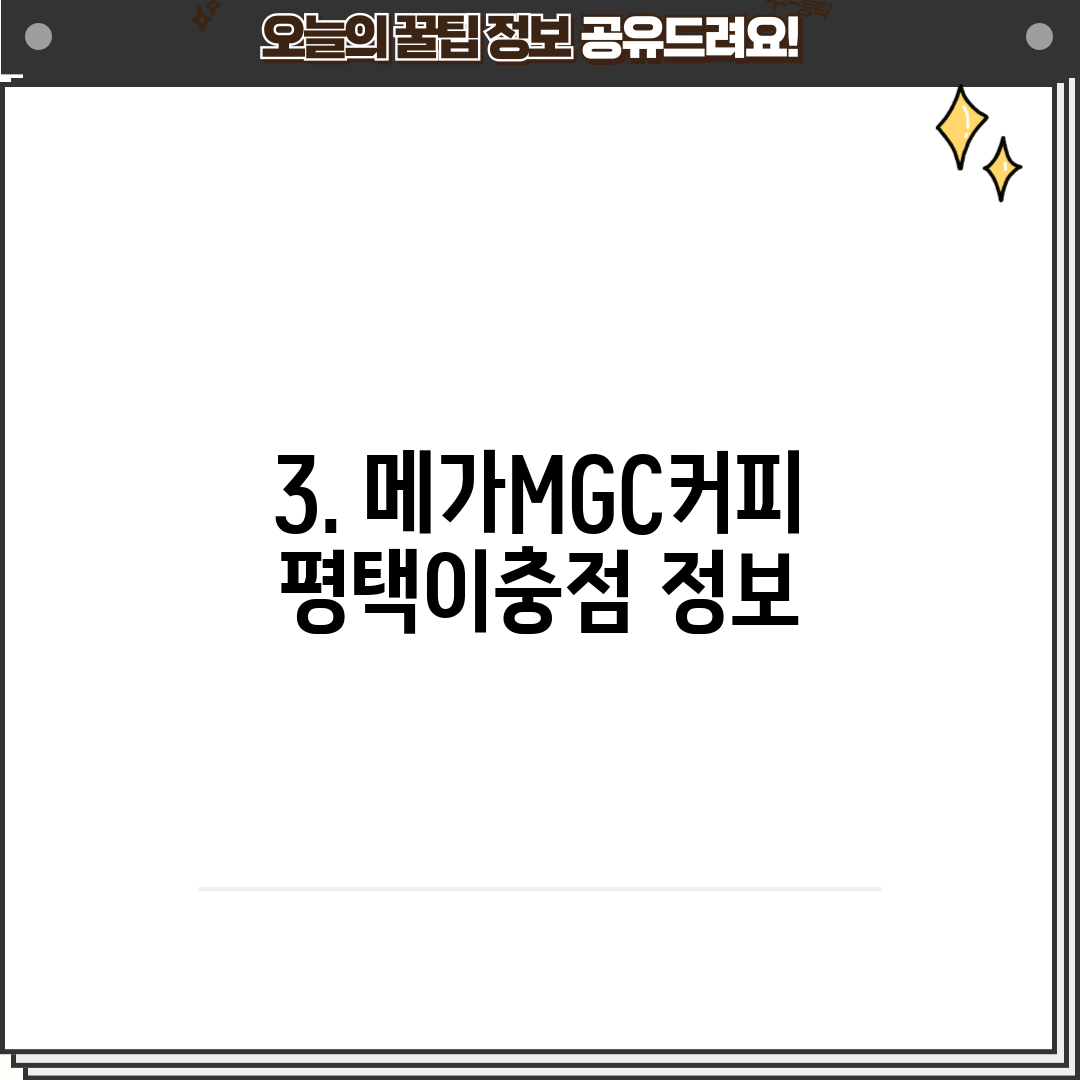 3. 메가MGC커피 평택이충점 정보