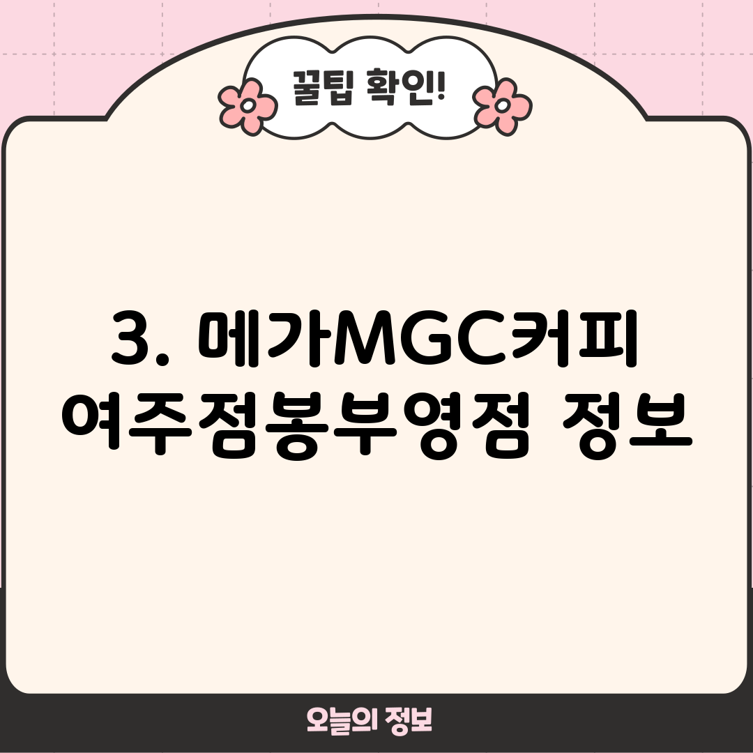 3. 메가MGC커피 여주점봉부영점 정보