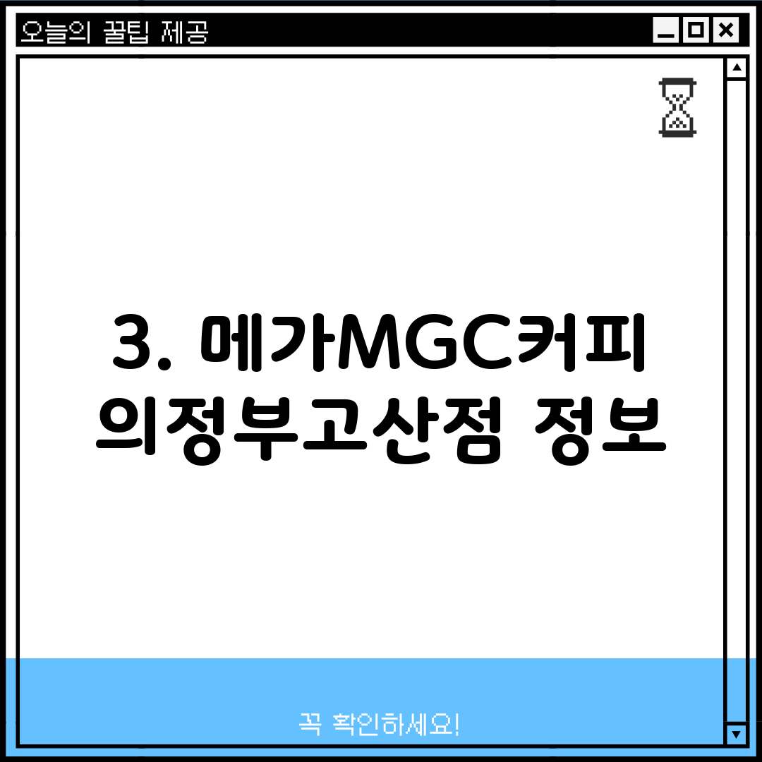 3. 메가MGC커피 의정부고산점 정보