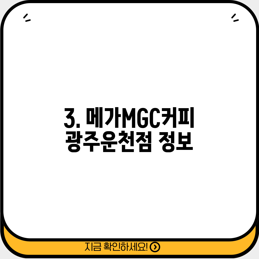 3. 메가MGC커피 광주운천점 정보