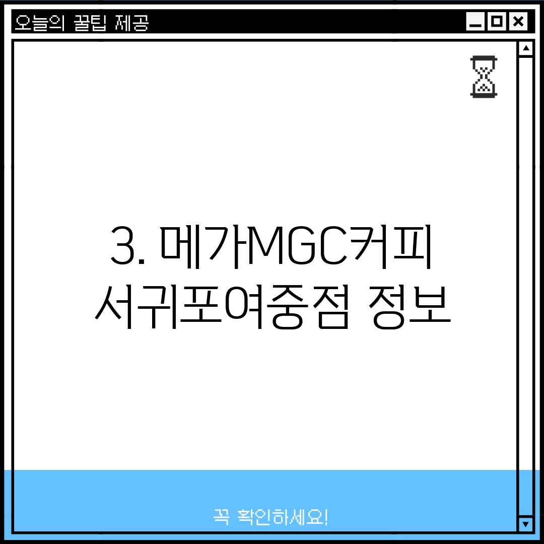 3. 메가MGC커피 서귀포여중점 정보
